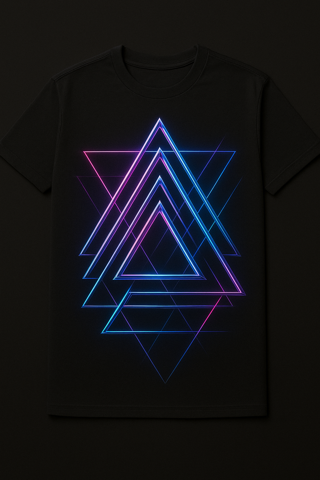 TacoTypo Retro Y2K T-Shirt: Geometric Neon Glitch Lines