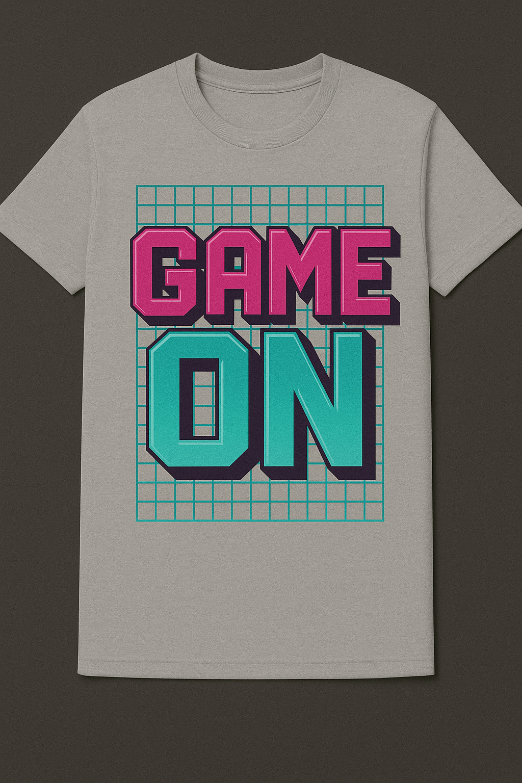 TacoTypo Retro Y2K T-Shirt: 'GAME ON' Pixel Glitch
